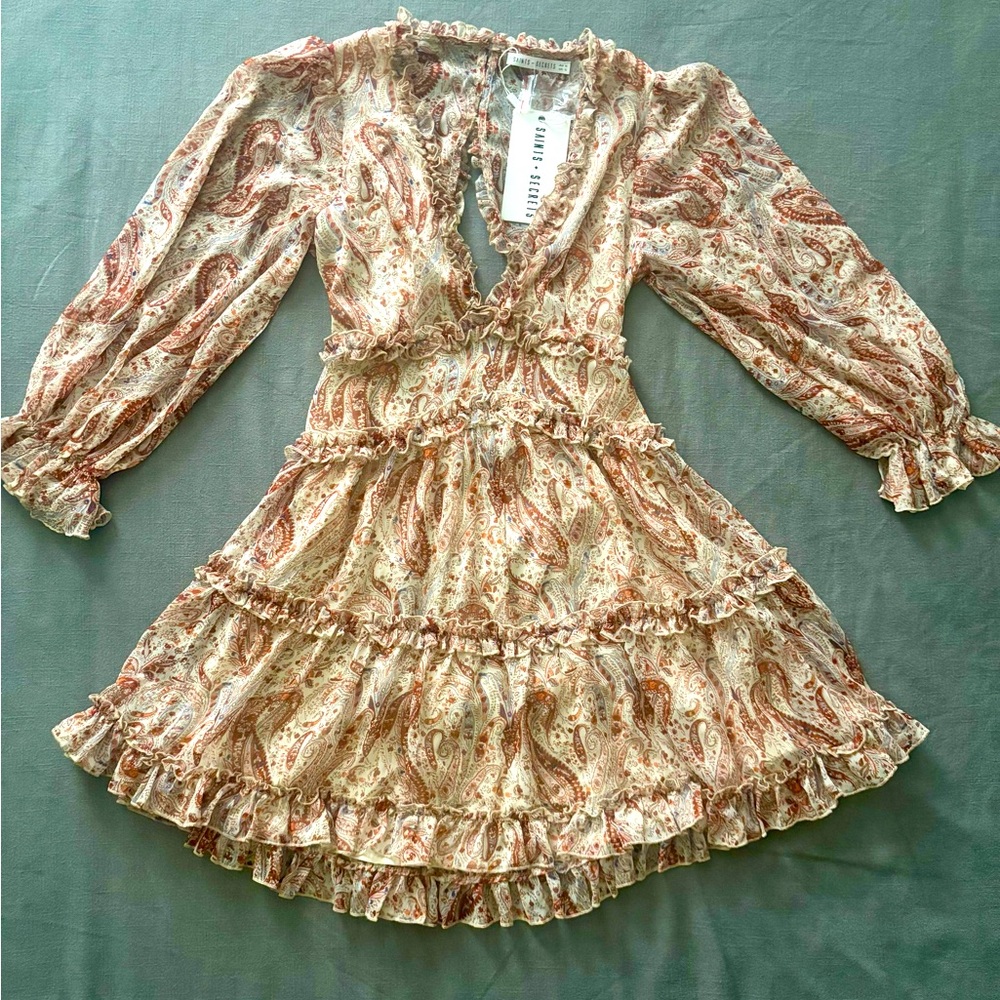 Saints + Secrets Paisley Ruffle Dress
